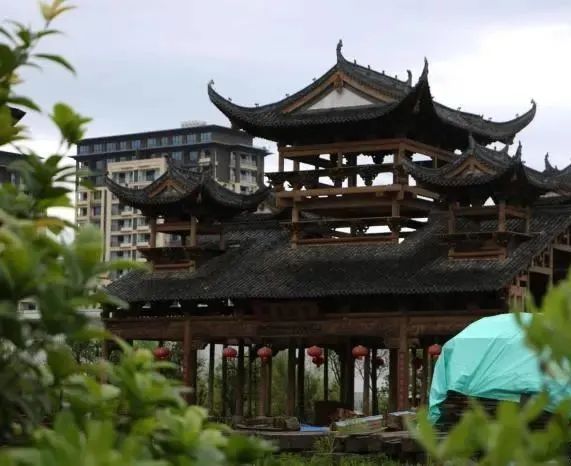 木結構建造_黃山新月徽派古建園林工程