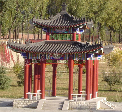 公園古建涼亭造價-木質古建涼亭承接-六角古建涼亭承接