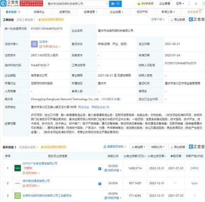 vivo 投資 OPPO 關(guān)聯(lián)公司，持股 30% 布局第二類增值電信業(yè)務